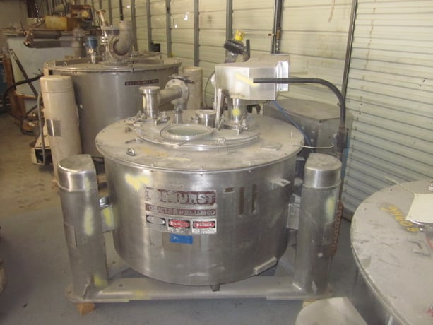 40" x 20" Tolhurst #161, 1260 RPM, perforated bowl, basket type, motor drive, #94609 - Image 4
