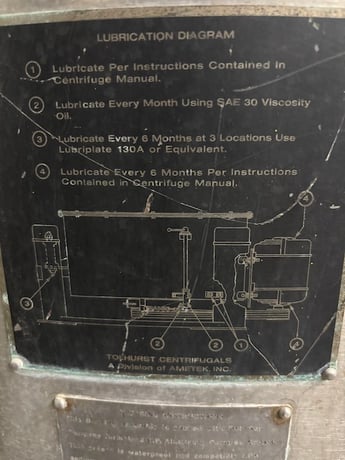 40" x 20" Tolhurst #161, 1260 RPM, perforated bowl, basket type, motor drive, #94609 - Image 9