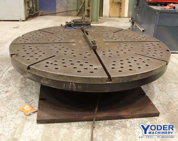 78" Custom rotary welding table, 21" table height, hydraulic table clamping, 8 T-slots, #70625 - Image 2