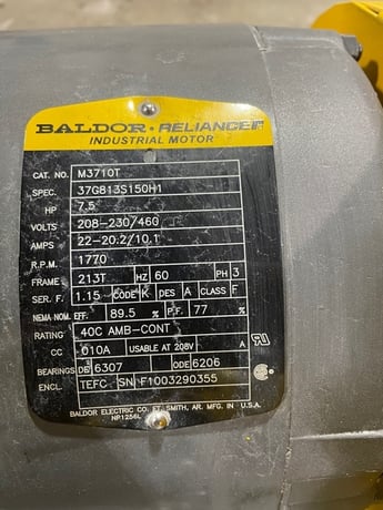 Cincinnati #RBE-9, 7 HP, Belt Drive, almost new condition, $2000 - Image 2