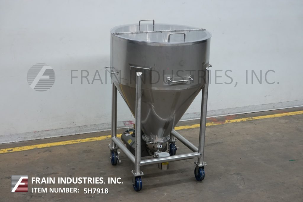 21.18 cu.ft., Tote Systems #600L, 316 Stainless Steel 600 liter capacity, 40" diameter x 45" deep with a 18" - Image 1