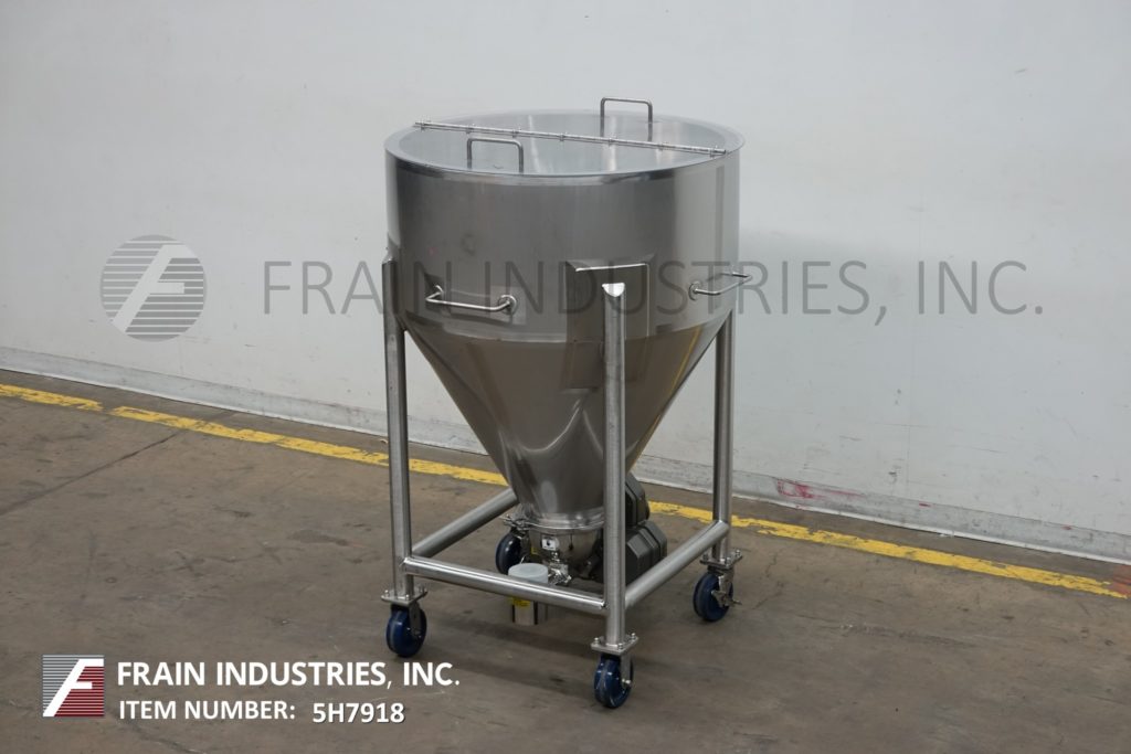 21.18 cu.ft., Tote Systems #600L, 316 Stainless Steel 600 liter capacity, 40" diameter x 45" deep with a 18" - Image 5