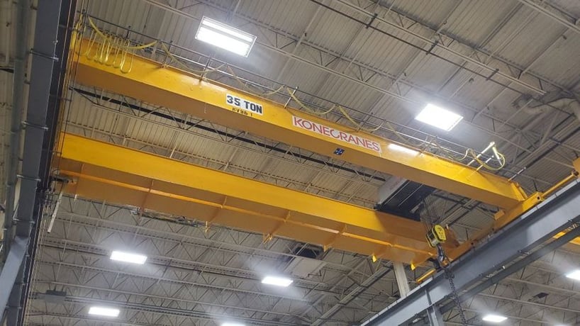 35 Ton, Kone, 39' 6" Span, 42' lift, radio, VFD bridge/trolley, 2009, #2179 - Image 1
