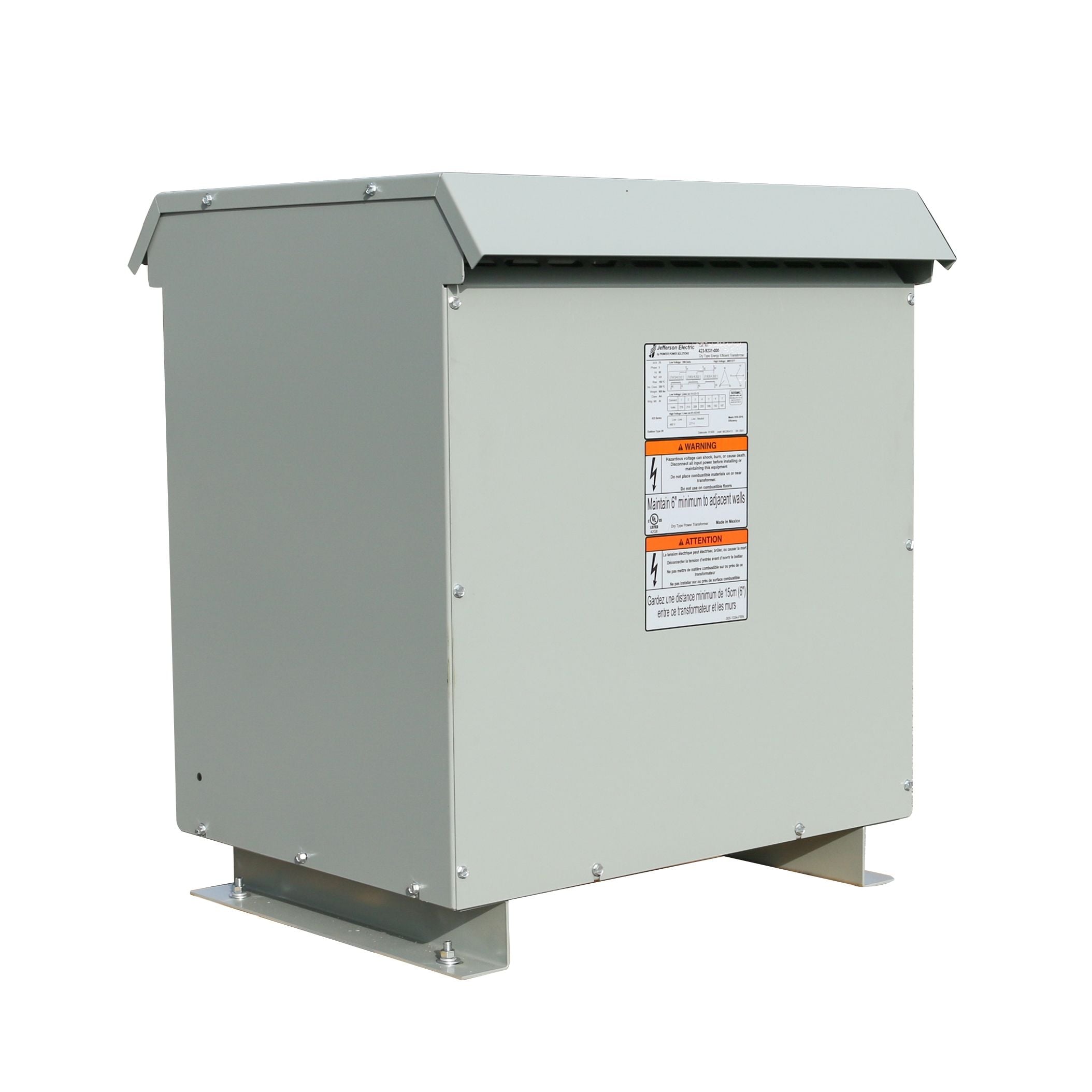 500 KVA 480 Delta Primary, 240 Delta Secondary, Jefferson Electric, dry type, new, free shipping - Image 9