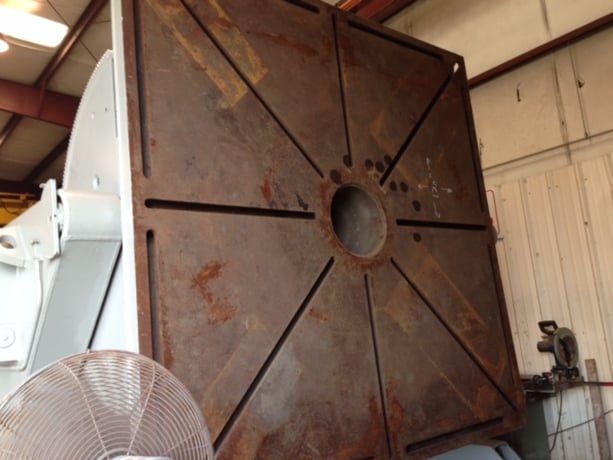 120000 lb. Aronson #AB-1200, welding positioner, 10' x10'T-slotted square table, 1978 - Image 3