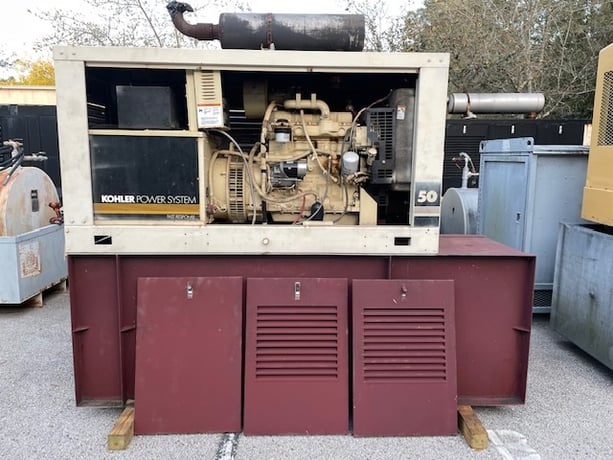50 KW Kohler/J Deere, diesel generator set, 208 or 480 Volts, 3 phase, weatherproof enclosure, 12 lead - Image 5