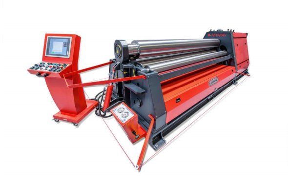 72" x 3/8" Akyapak #AHS-20/08, 4-Roll plate bending roll,AK 400 CNC, 10 HP,oil cooler - Image 1