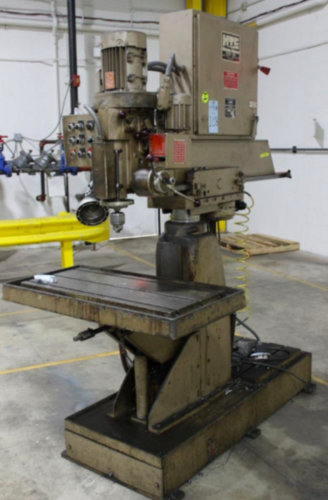 2' -6" HTC Johanson #300, power elevation, air clamping, front work table, rear work base, 220 V., 1981, ag - Image 1