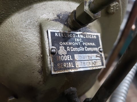 7.5 HP Kellog American #340TV, Vertical Air Compressor, 180 gallon tank, 7-1/2 HP, 1750 RPM, 230/460 V. - Image 4