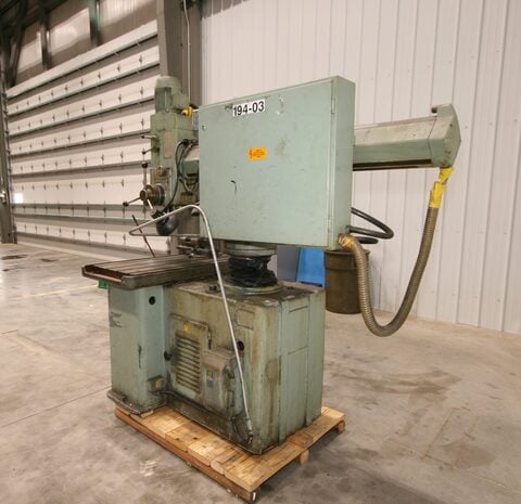 2.9'-1/2" Donau #DR23, Sliding Radial Arm Drill, Morse MT3 taper, 6" diameter column, 4 T-slots, 3/4" - Image 3