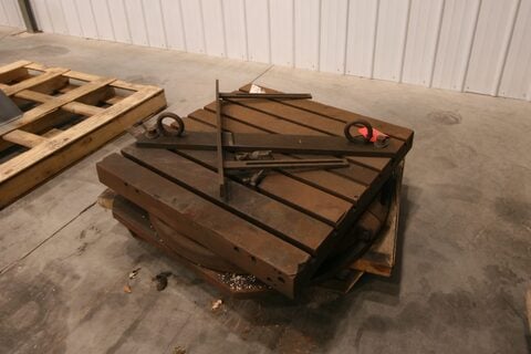 56" x 36" Rotary Table, 6 T-slots, 7/8" T-Slot Throat, 1-3/8" T-Slot Base, - Image 2