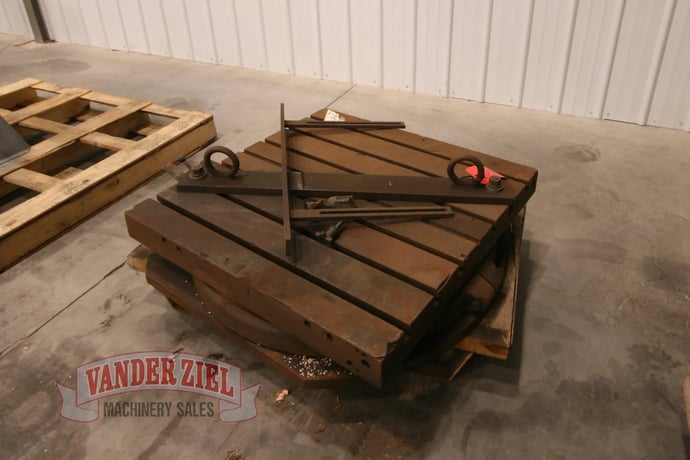 56" x 36" Rotary Table, 6 T-slots, 7/8" T-Slot Throat, 1-3/8" T-Slot Base, - Image 2