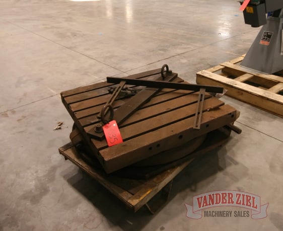 56" x 36" Rotary Table, 6 T-slots, 7/8" T-Slot Throat, 1-3/8" T-Slot Base, - Image 3