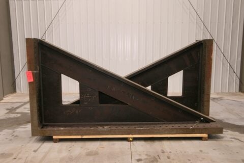 119" x 23-1/8" x 59-1/2" Angle plates, base drilled & tapped, #12390 - Image 1