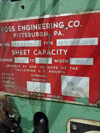 62" x .108" Voss, 19 rolls, powered entry pinch rolls, 80 HP motor, 42" passline - Image 8