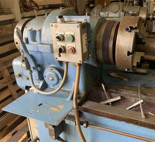 Lees-Bradner #12, 8" x 102", 4" hob capacity, 24" swing, 6" spindle hole - Image 7