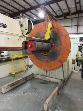 20000 lb. Press Room Equipment #PR-3620000-NAB, uncoiler, 36" width, 20"-24" ID, 72" outside dimensions - Image 2