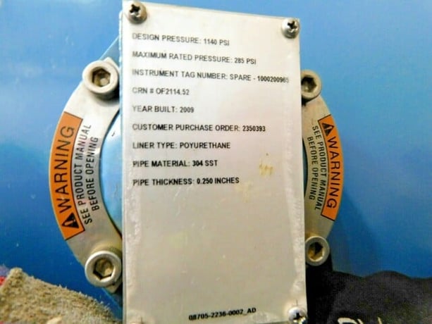 Rosemount #8707PWC240C1W3N0Q4Q8Q66Q6, 23" magnetic flowtube meter, 285 psi, 21-1/2"/23" opening, new, unused - Image 10