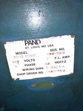 3000 lb. Pandjiris #POSIT30-12, power tilt, power elevation, power rotation, 50" x 62" table, 1998, Tag #16227 - Image 6