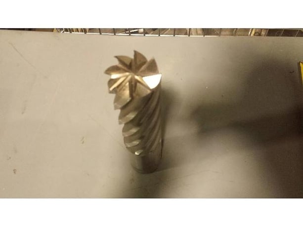 Roughing end mill, 2" Kestag #100-604, 9.3" overall length, 8 flutes - Image 3