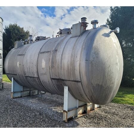 6000 gallon Clawson Tank, horizontal Stainless Steel pressure tank, center bulkhead, 95.5" ID, #18102 - Image 2