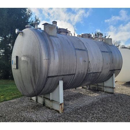 6000 gallon Clawson Tank, horizontal Stainless Steel pressure tank, center bulkhead, 95.5" ID, #18102 - Image 3
