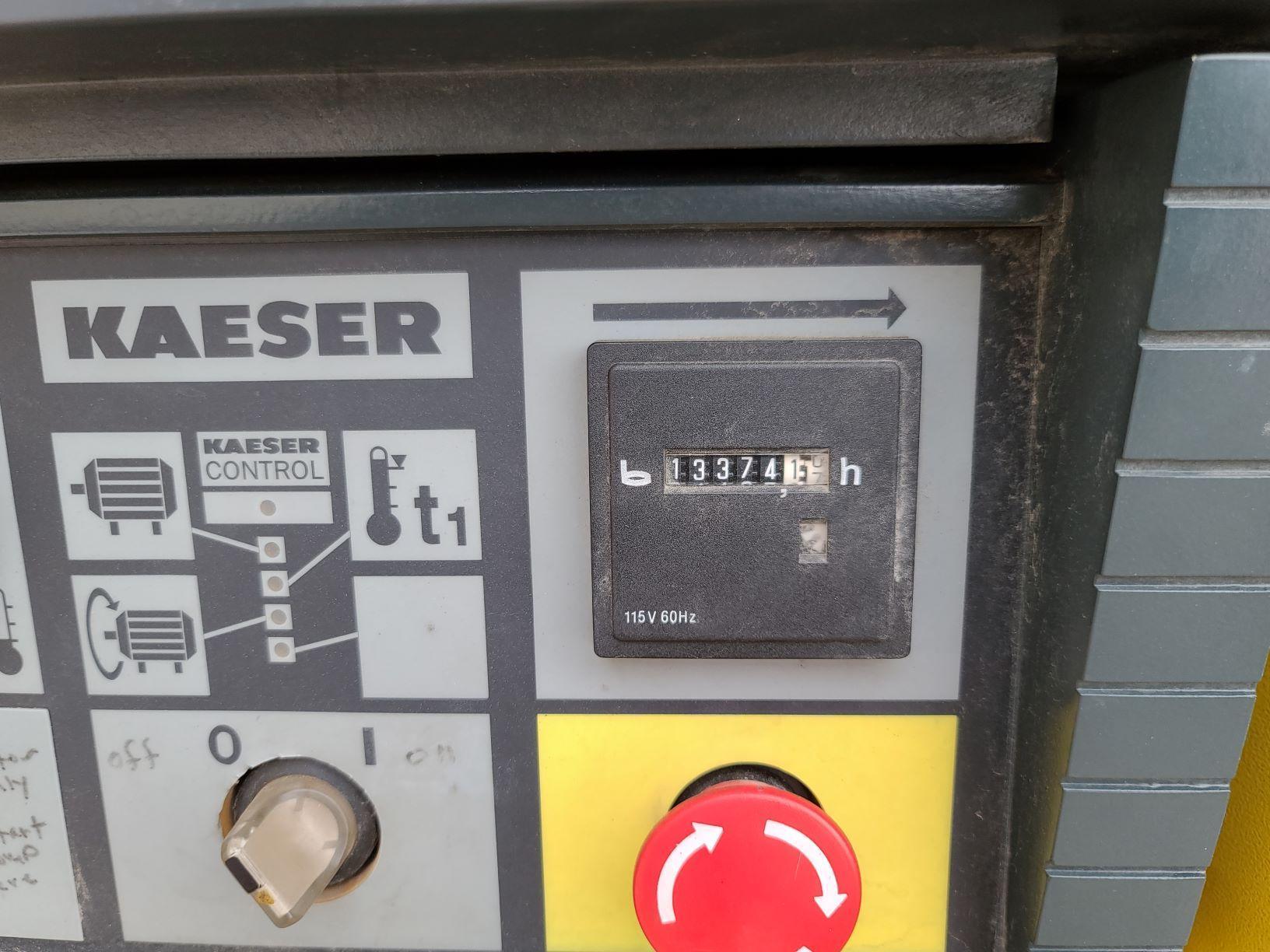 40 HP Kaeser #AS44, air compressor, 170 cfm, 110 psi,analog gauges,manual switches, 1997 - Image 2