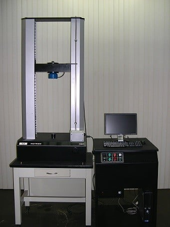 1125 lbf. (5 kn) Instron #4201 Electro-Mech Unispace tension & compression testing - Image 1