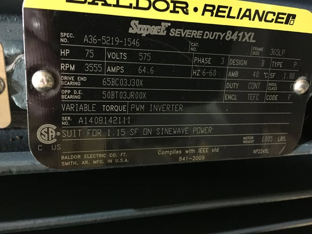 377 GPM @ 690' TDH, United - CPC #VP-CX, type OH4, size 3x4x13, 75 HP Baldor motor - Image 5
