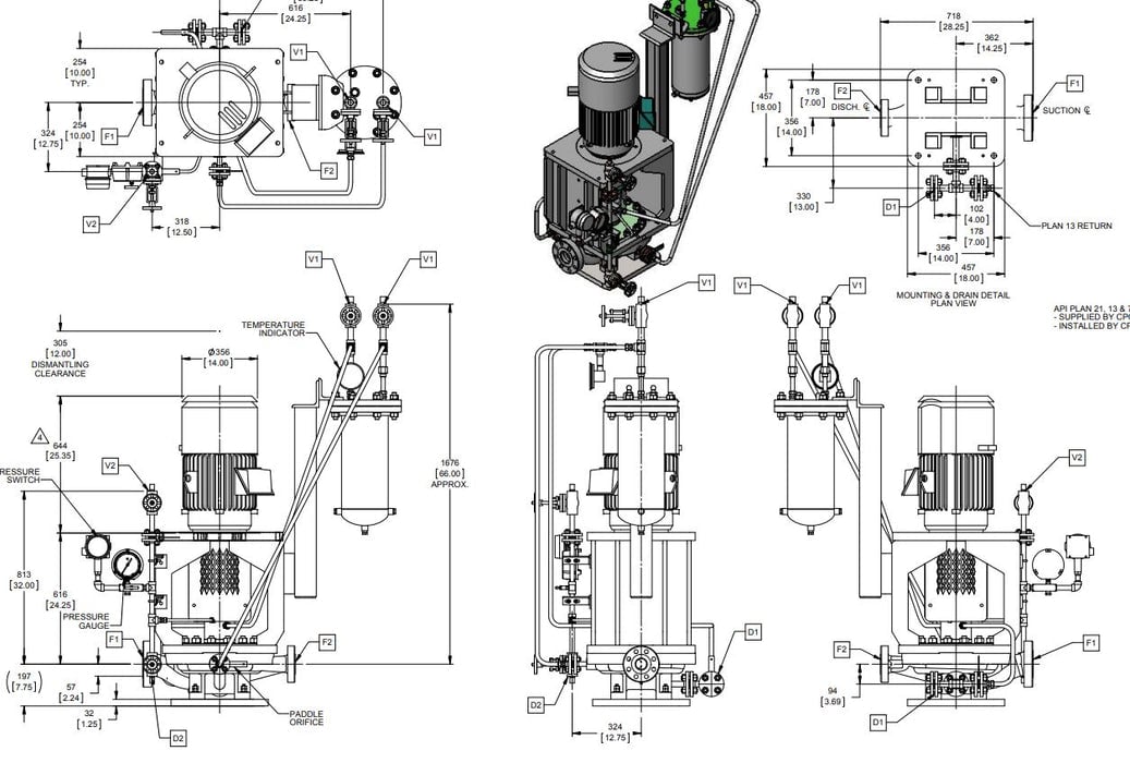54 GPM @ 465' TDH, United - CPC #VP-CX-Flow, OH4, size S2x3x13,20HP Baldor motor - Image 4
