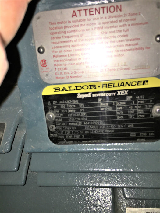 55 GPM, CPC #H2R, type BB2, size S3x4x15, 200 HP Baldor motor 447TS (2 available) - Image 7