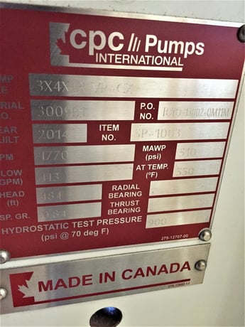113 GPM @ 184' TDH, CPC #VP-CX, type OH4, size C3x4x13, 15 HP Baldor motor - Image 9