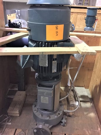 25 GPM @ 322' TDH, Clyde Union Union #VLK, type OH4, size 1.5x2x10, 20 HP Baldor motor - Image 1