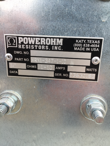 10 Amp. Powerohms, 347 OHMS, Grounding Resistor - Image 3