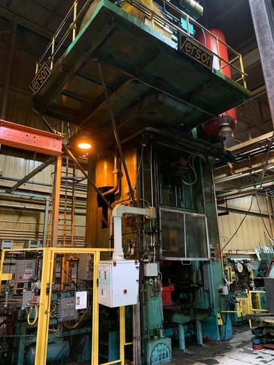 1500 Ton, Verson #S1-1500-60-60T, single point stamping press, 18" stroke, 42" Shut Height, 14 SPM - Image 1
