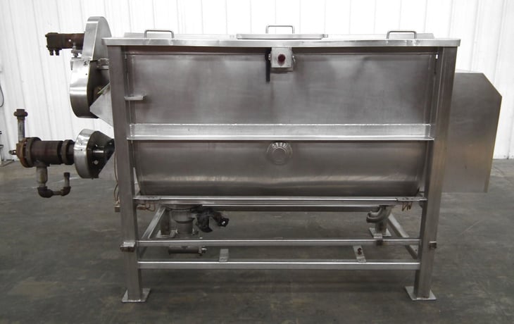 350 gallon L & A #T-703, batch kettle blending cooker, double rotating auger spiral coil batch cooker - Image 1