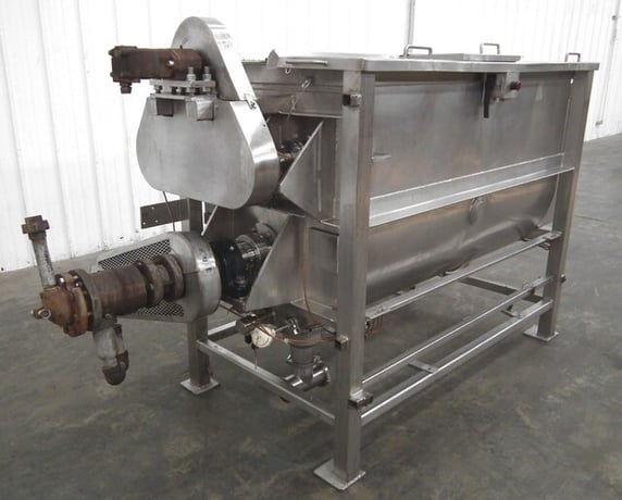 350 gallon L & A #T-703, batch kettle blending cooker, double rotating auger spiral coil batch cooker - Image 2
