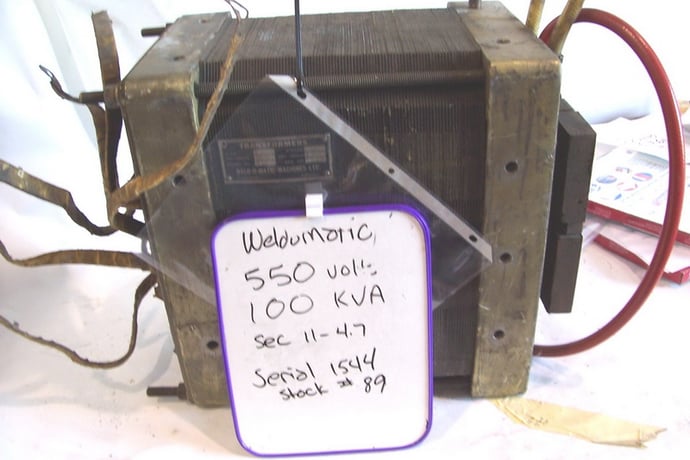 100 KVA 550 Primary, , Weld-O-Matic, machine type transformer, 11-4.7 amps - Image 2