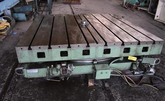 84" X 84" Giddings & Lewis T-slotted Hydrostatic, rotary table, 4 position table indexing - Image 8