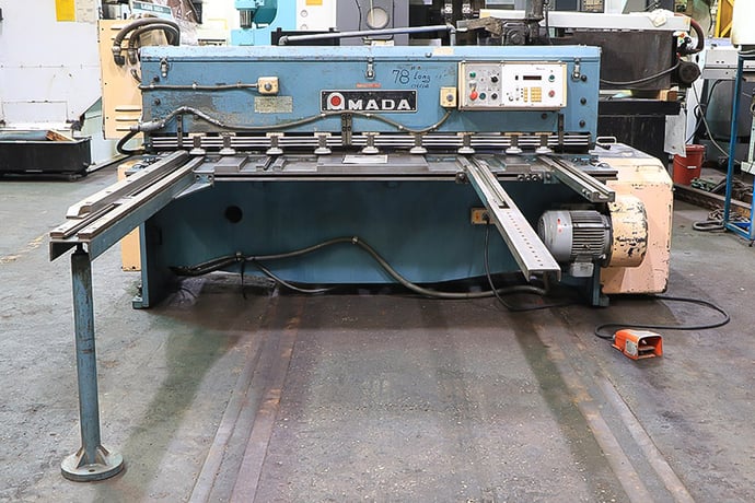 1/4" x 6' Amada #M-2060, mechanical shear, 60 SPM, programmable Back Gauge, foot pedal, 1983, #159077 - Image 1