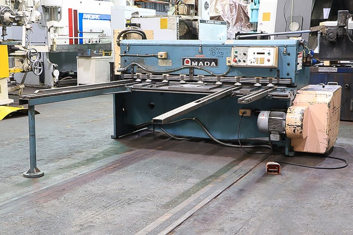 1/4" x 6' Amada #M-2060, mechanical shear, 60 SPM, programmable Back Gauge, foot pedal, 1983, #159077 - Image 3