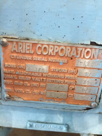 2" x 7-3/8" AMD 2" x 4-1/4" Cylinders, ariel jgr4 compressor s/n F-4809, Rod Load 32,000Lbs 2 - S/N'S C-12613 - Image 4
