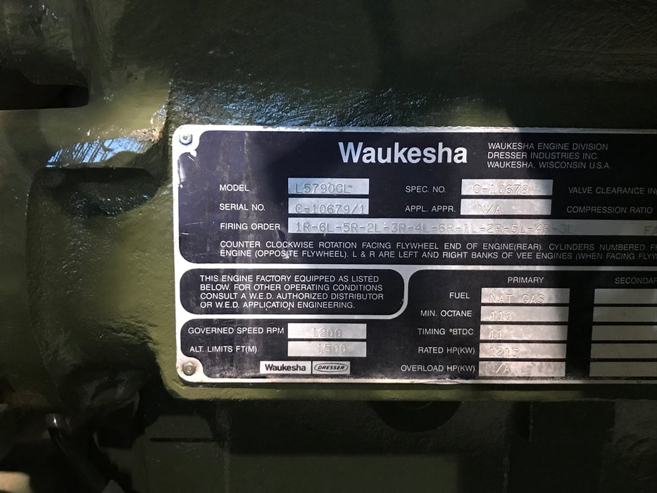 1200 RPM, Waukesha #5790GL, 900 KW - Image 5