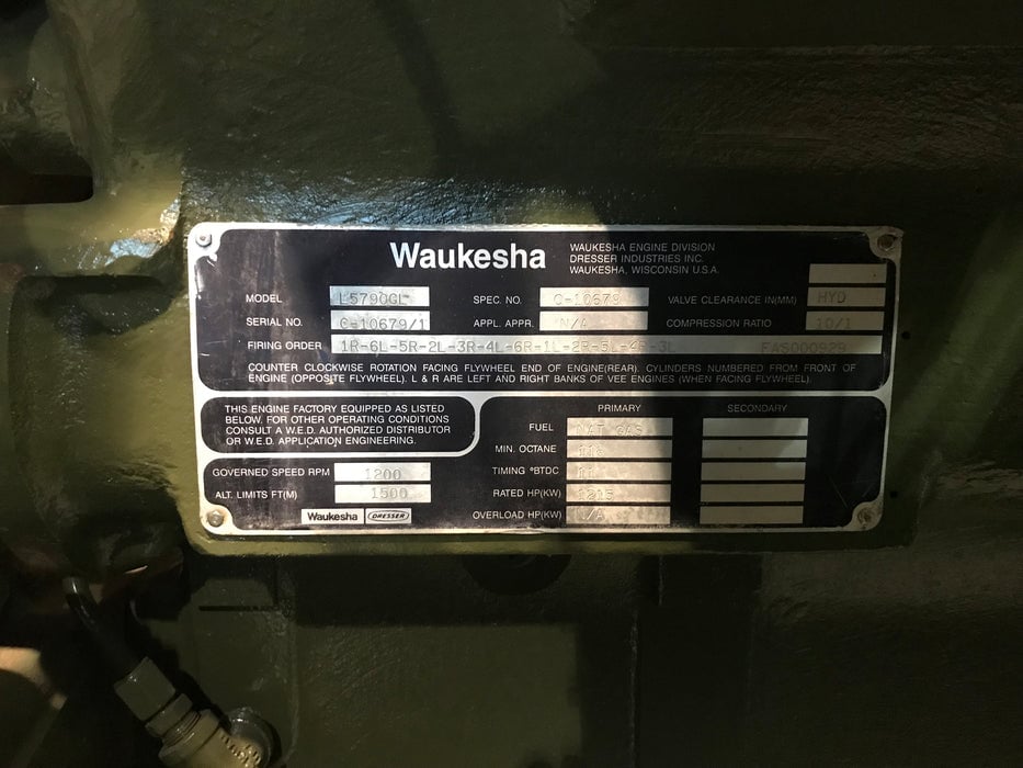 1200 RPM, Waukesha #5790GL, 900 KW - Image 6