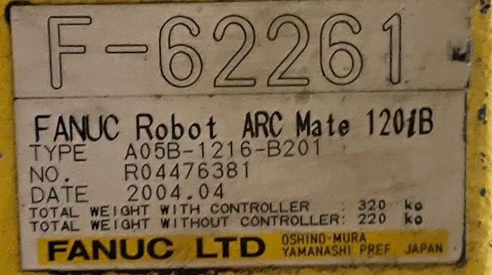 Fanuc, ArcMate 120iB, 6-Axis robot, RJ3iB controller, 20 Kg x 1667mm H reach, 2004, #104437 - Image 5