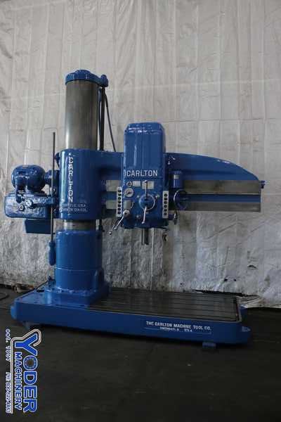 6' -19" Carlton #4A, radial drill, 76" x50" base, power elevation/clamping, 15 HP, #74022 - Image 2