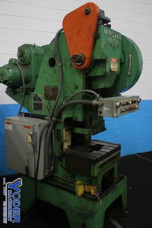 32 Ton, Minster #B1-32, gap press, 1" stroke, 10-1/4" Shut Height, 24" x15" bed, 5 HP, air clutch, #74064 - Image 1