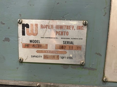 6.2' x 1/20" Roper Whintey #PF4-74, initial pinch power roll, 4-1/4" roll diameter, 2 HP - Image 8