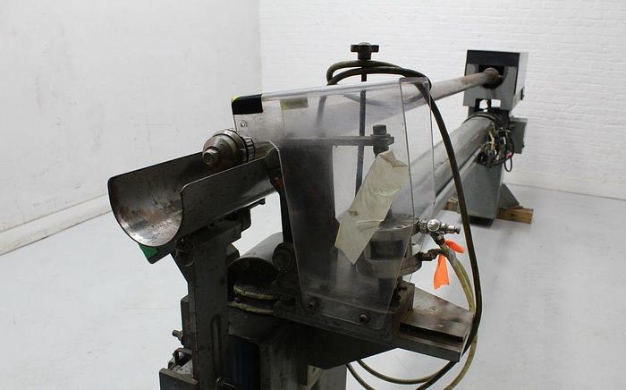 Menasha Corporation #S200, 128" long core cutter, 3" dia. mandrill, spare 5" mandrill, 1989 - Image 7