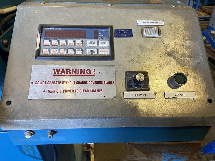 Rosenthal Sheetmaster #SM-30, 30" wide, feed speed control, length button - Image 3